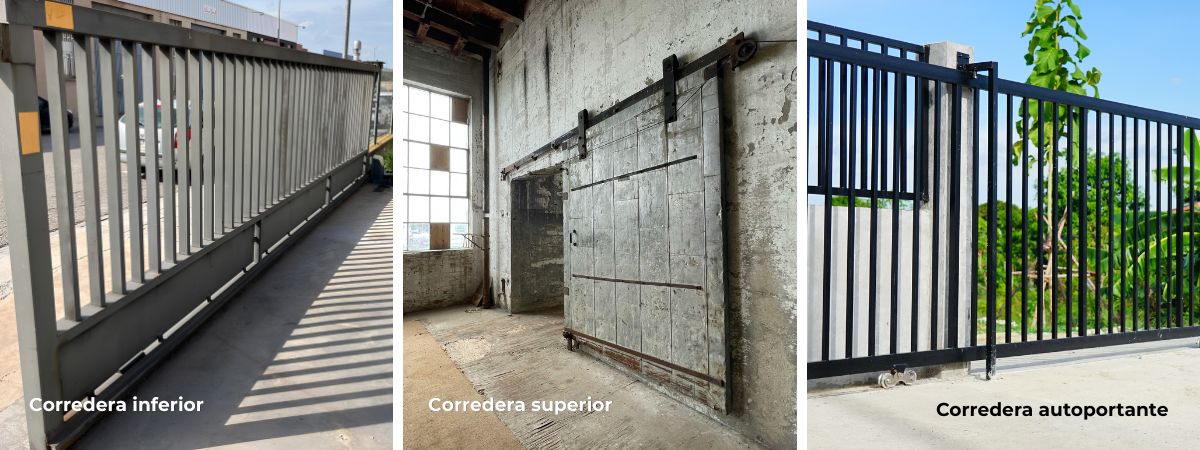Los tres tipos de sistema de puertas corredereas